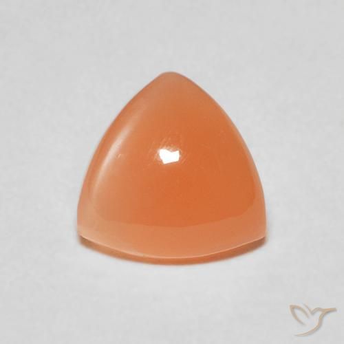 1.51ct Natural Medium Orange Moonstone, Trillion, Translucent
