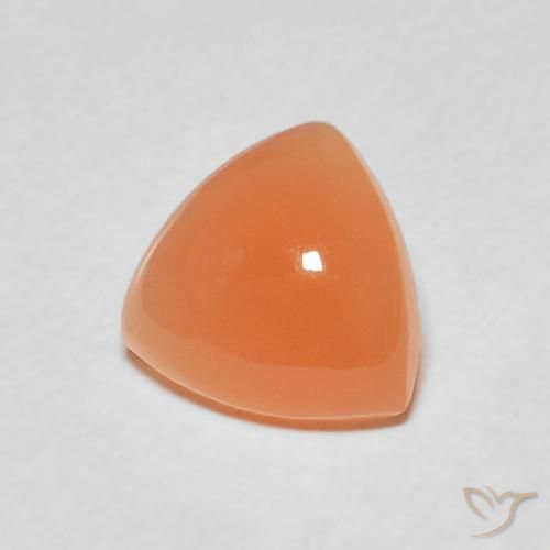 1.51 ct Orange Moonstone Stone, Natural Moonstone in Trillion Cabochon Shape for Sale