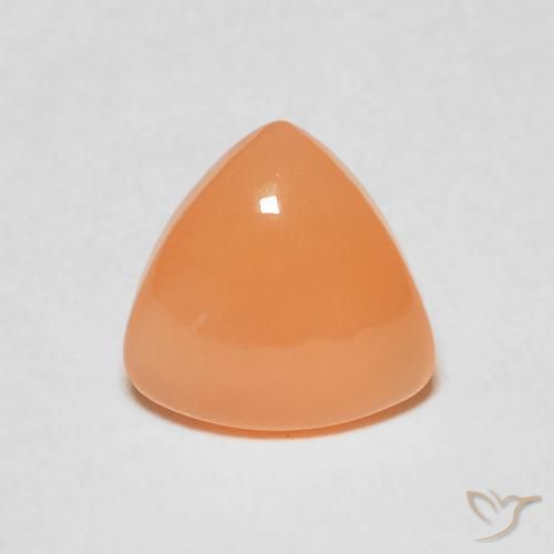 1.27ct Natural Medium Light-Orange Moonstone, Trillion, Translucent