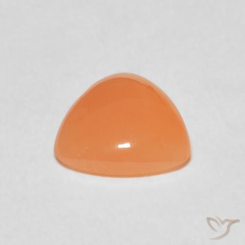Moonstone Gemstone in 8.1 x 7.7 mm Size for Sale, Moonstone Stone in Medium Light-Orange Color
