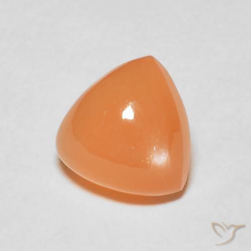 2.02 ct Orange Moonstone Stone, Natural Moonstone in Trillion Cabochon Shape for Sale