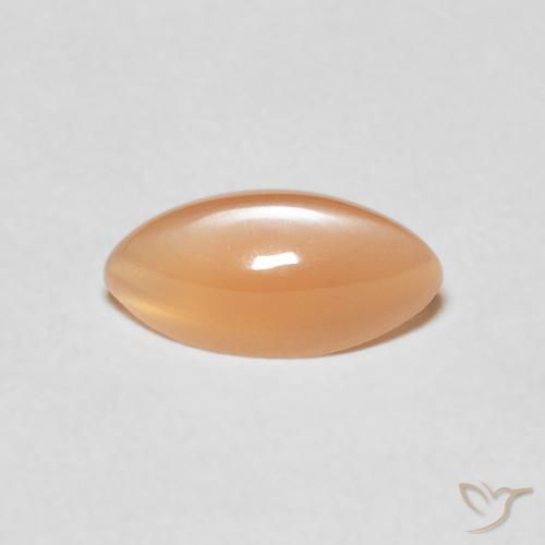 1.27ct Natural Medium Light-Orange Moonstone, Marquise, Translucent, Photo A