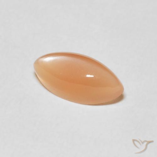 1.27 ct Orange Moonstone Stone, Natural Moonstone in Marquise Cabochon Shape for Sale