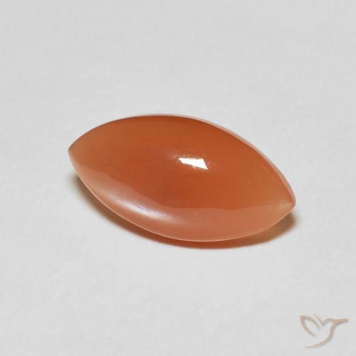2.80 ct Orange Moonstone Stone, Natural Moonstone in Marquise Cabochon Shape for Sale