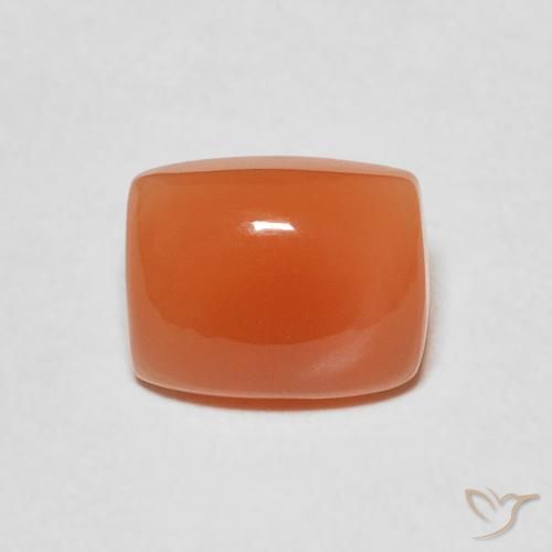 2.18ct Natural Deep Orange Moonstone, Cushion, Translucent