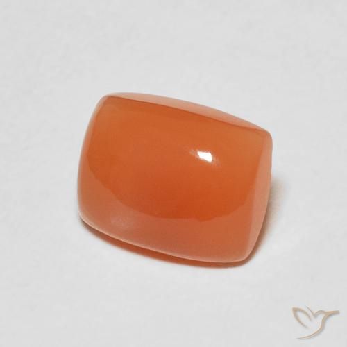 2.18 ct Orange Moonstone Stone, Natural Moonstone in Cushion Cabochon Shape for Sale
