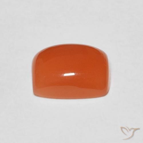 Moonstone Gemstone in 9 x 7 mm (calibrated) Size for Sale, Moonstone Stone in Deep Orange Color
