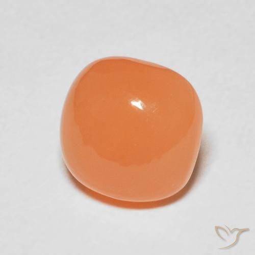 2.17 ct Orange Moonstone Stone, Natural Moonstone in Cushion Cabochon Shape for Sale