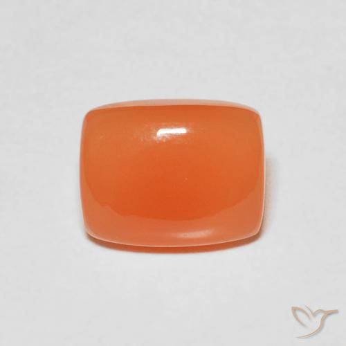 2.09ct Natural Warm Apricot Orange Moonstone, Cushion, Translucent