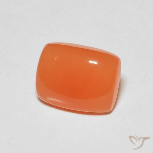 2.09 ct Orange Moonstone Stone, Natural Moonstone in Cushion Cabochon Shape for Sale