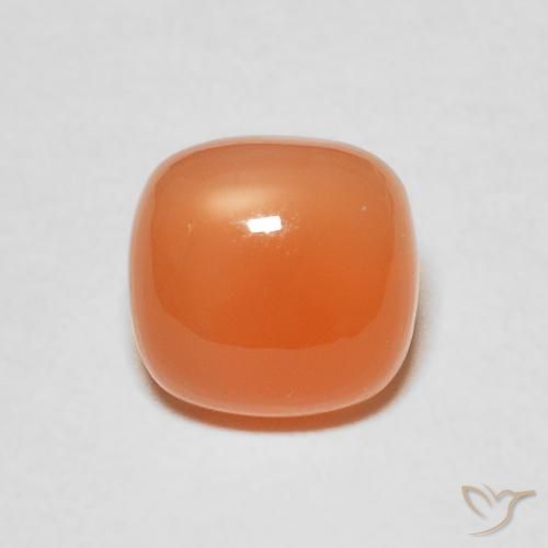 2.40ct Natural Reddish Orange Moonstone, Cushion, Translucent