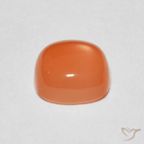 Moonstone Gemstone in 8 x 8 mm (calibrated) Size for Sale, Moonstone Stone in Reddish Orange Color