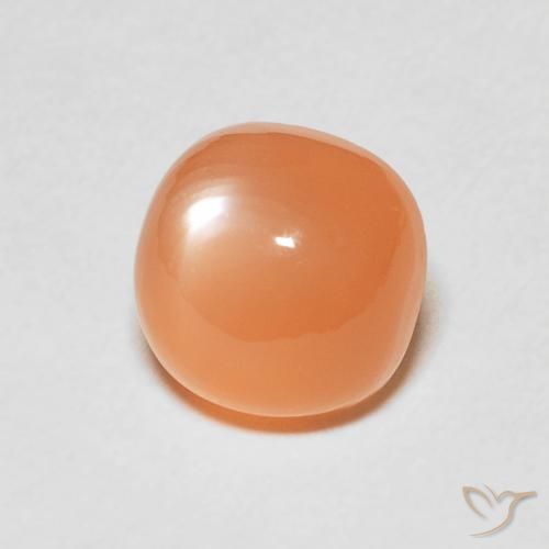 2.42 ct Orange Moonstone Stone, Natural Moonstone in Cushion Cabochon Shape for Sale