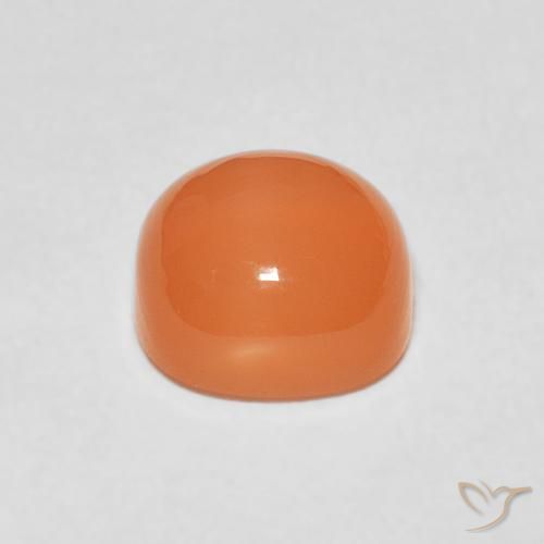 Moonstone Gemstone in 8 x 8 mm (calibrated) Size for Sale, Moonstone Stone in Light Reddish Orange Color