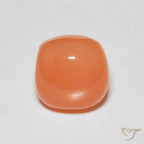2.48ct Natural Medium Orange Moonstone, Cushion, Translucent