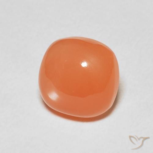2.48 ct Orange Moonstone Stone, Natural Moonstone in Cushion Cabochon Shape for Sale