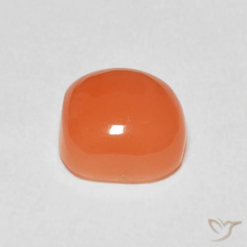 Moonstone Gemstone in 8 x 8 mm (calibrated) Size for Sale, Moonstone Stone in Medium Orange Color