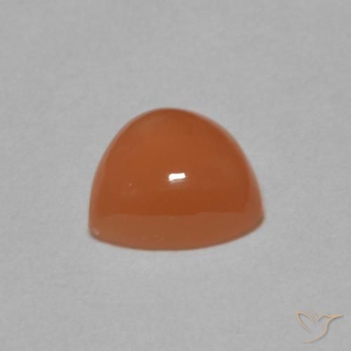 Moonstone Gemstone in 7.7 x 7.5 mm Size for Sale, Moonstone Stone in Deep Orange Color