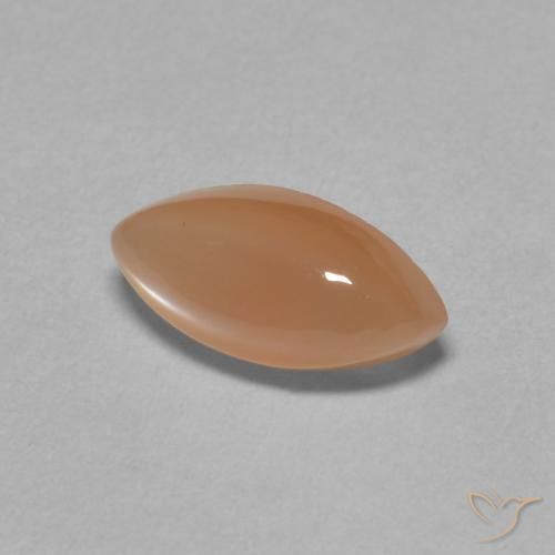 1.32 ct Orange Moonstone Stone, Natural Moonstone in Marquise Cabochon Shape for Sale