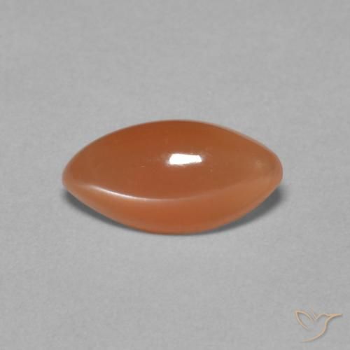 0.85ct Natural Deep Orange Moonstone, Marquise, Translucent