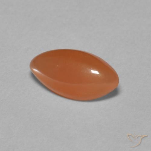 0.85 ct Orange Moonstone Stone, Natural Moonstone in Marquise Cabochon Shape for Sale
