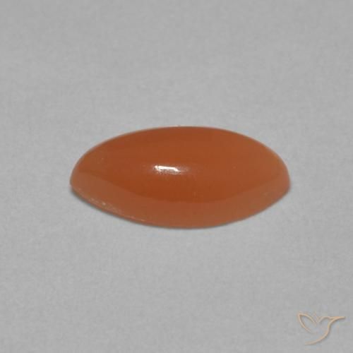 Moonstone Gemstone in 9.1 x 4.7 mm Size for Sale, Moonstone Stone in Deep Orange Color