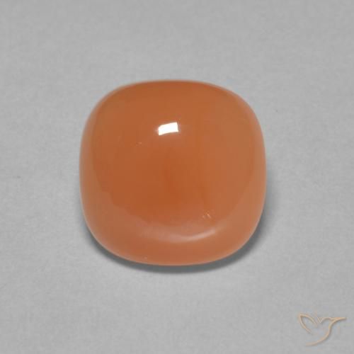 2.10ct Natural Reddish Orange Moonstone, Cushion, Translucent