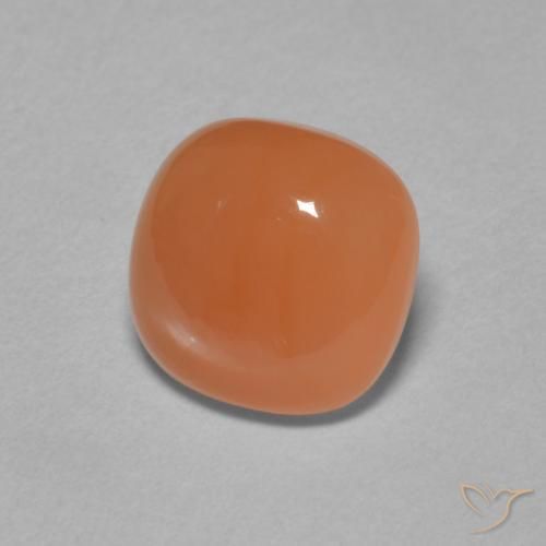 2.10 ct Orange Moonstone Stone, Natural Moonstone in Cushion Cabochon Shape for Sale
