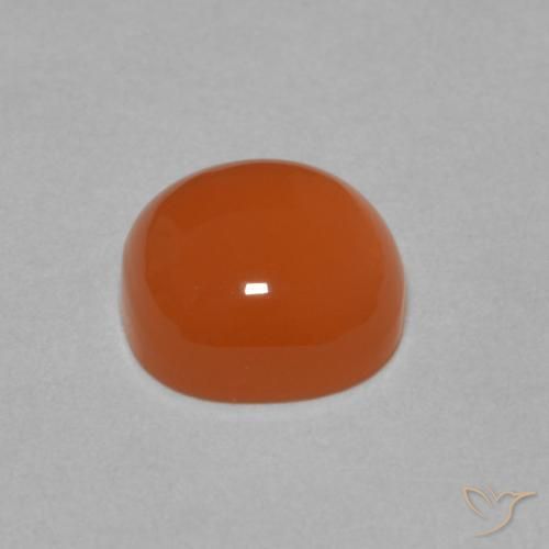 Moonstone Gemstone in 8 x 8 mm (calibrated) Size for Sale, Moonstone Stone in Reddish Orange Color