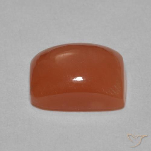 Moonstone Gemstone in 9 x 7 mm (calibrated) Size for Sale, Moonstone Stone in Amber Orange Color