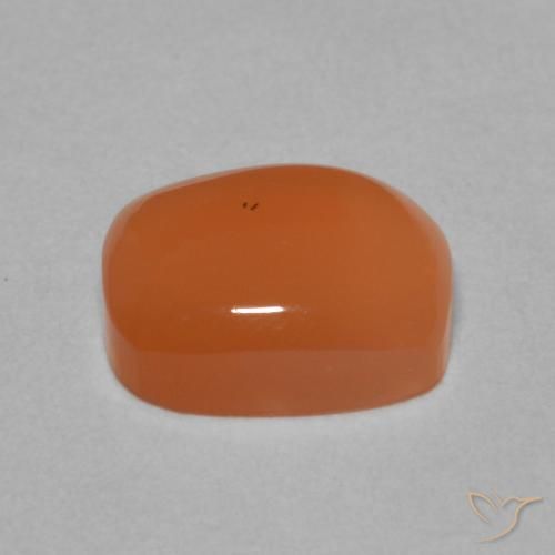 Moonstone Gemstone in 9 x 7 mm (calibrated) Size for Sale, Moonstone Stone in Light Reddish Orange Color