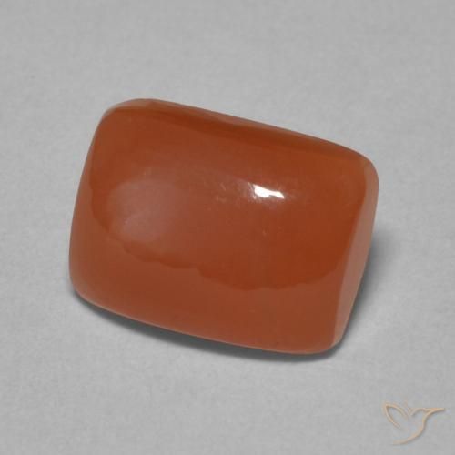 2.33 ct Orange Moonstone Stone, Natural Moonstone in Cushion Cabochon Shape for Sale