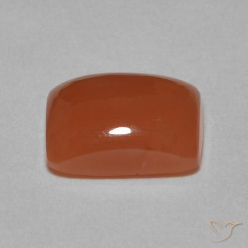 Moonstone Gemstone in 9 x 7 mm (calibrated) Size for Sale, Moonstone Stone in Reddish Orange Color