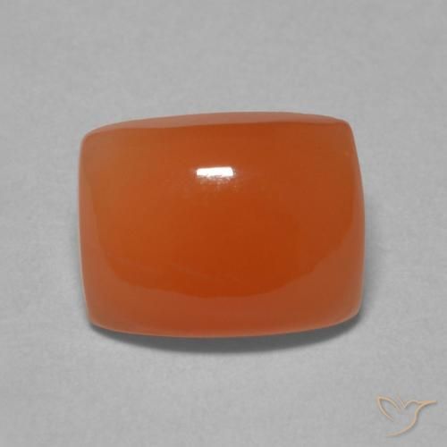 2.39ct Natural Reddish Orange Moonstone, Cushion, Translucent