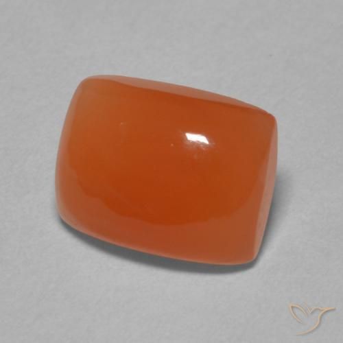 2.39 ct Orange Moonstone Stone, Natural Moonstone in Cushion Cabochon Shape for Sale
