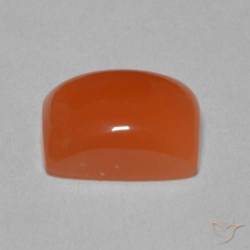 Moonstone Gemstone in 9 x 7 mm (calibrated) Size for Sale, Moonstone Stone in Reddish Orange Color