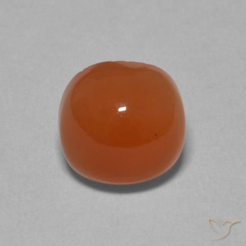 2.20ct Natural Reddish Orange Moonstone, Cushion, Translucent