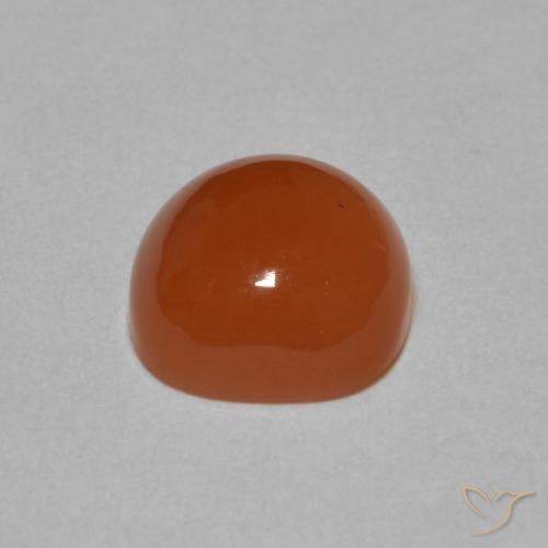 Moonstone Gemstone in 8 x 8 mm (calibrated) Size for Sale, Moonstone Stone in Reddish Orange Color