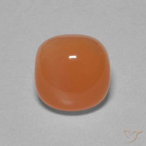 2.37ct Natural Medium Orange Moonstone, Cushion, Translucent