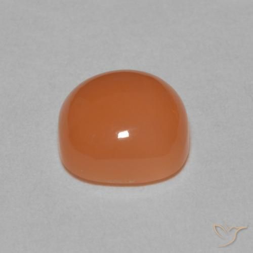 Moonstone Gemstone in 8 x 8 mm (calibrated) Size for Sale, Moonstone Stone in Medium Orange Color