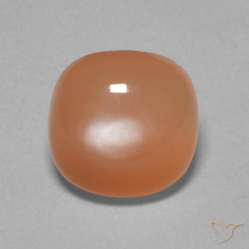 2.05ct Natural Light Reddish Orange Moonstone, Cushion, Translucent