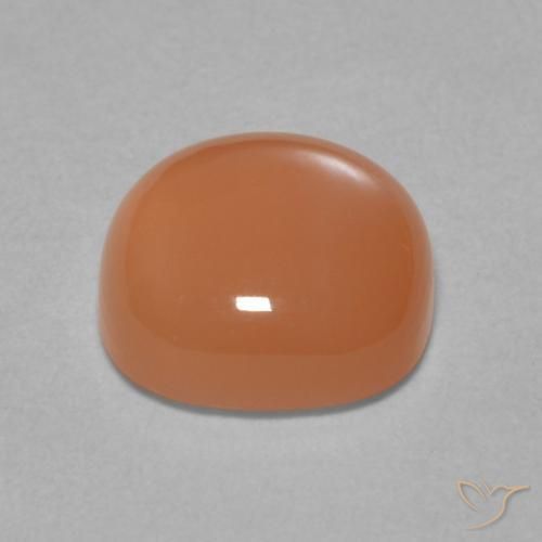 Moonstone Gemstone in 8 x 8 mm (calibrated) Size for Sale, Moonstone Stone in Light Reddish Orange Color