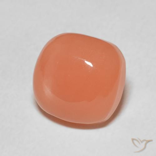 2.32 ct Orange Moonstone Stone, Natural Moonstone in Cushion Cabochon Shape for Sale