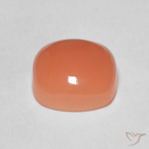Moonstone Gemstone in 8 x 8 mm (calibrated) Size for Sale, Moonstone Stone in Cantaloupe Orange Color