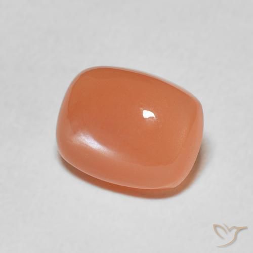 2.11 ct Orange Moonstone Stone, Natural Moonstone in Cushion Cabochon Shape for Sale
