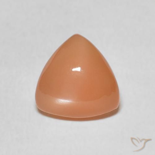 1.63ct Natural Cantaloupe Orange Moonstone, Trillion, Translucent