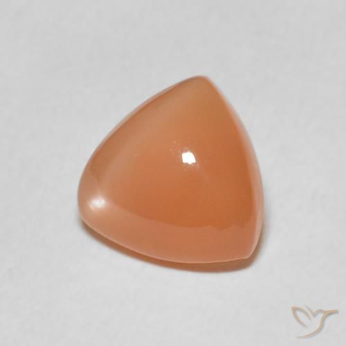 1.63 ct Orange Moonstone Stone, Natural Moonstone in Trillion Cabochon Shape for Sale