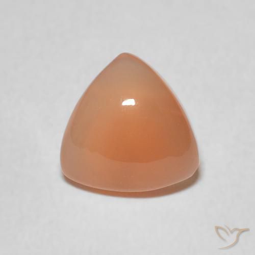 1.35ct Natural Medium Orange Moonstone, Trillion, Translucent