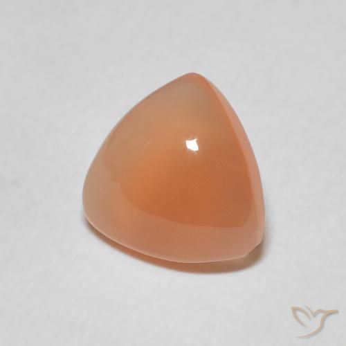1.35 ct Orange Moonstone Stone, Natural Moonstone in Trillion Cabochon Shape for Sale