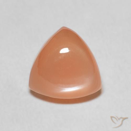 1.98ct Natural Medium Orange Moonstone, Trillion, Translucent